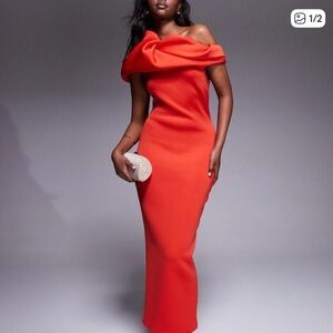 ASOS One Shoulder Red Dress